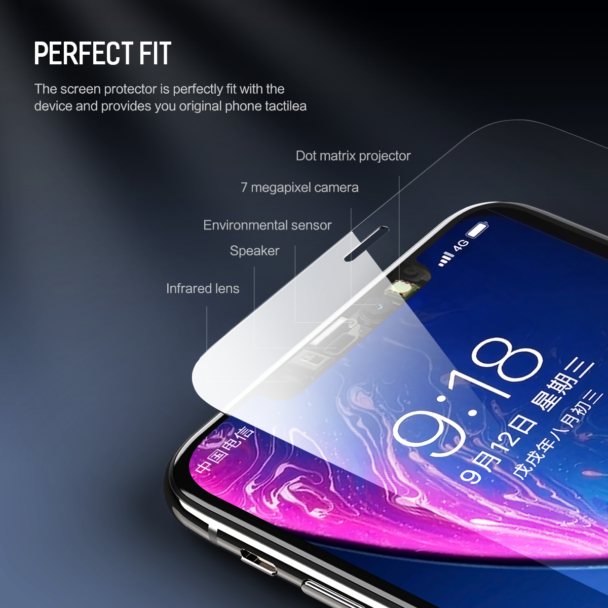 Rock-Full-Glass-ClearAnti-Blue-Light-Screen-Protector-For-iPhone-XR-026mm-Edge-To-Edge-Film-1367902-9